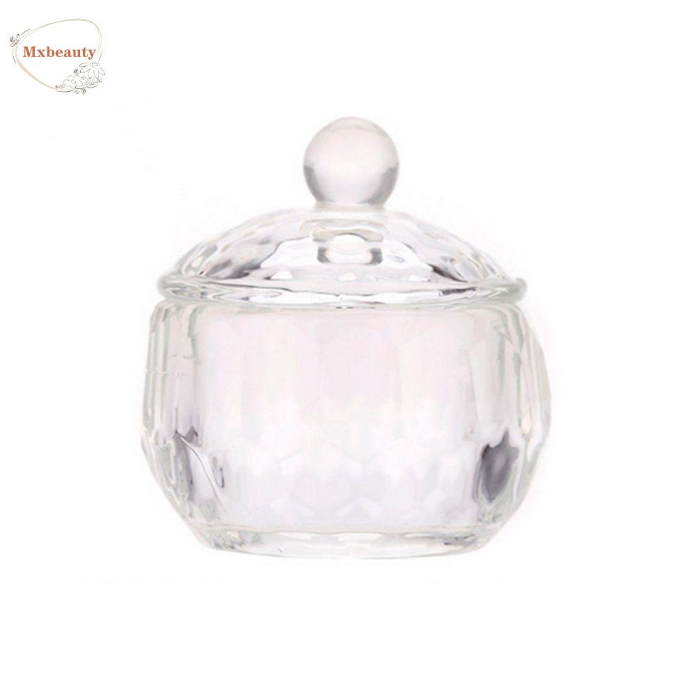 MXBEAUTY Gelas Kristal Wadah Bulat Bermanfaat Alat Tutup Piring Dappen Bening