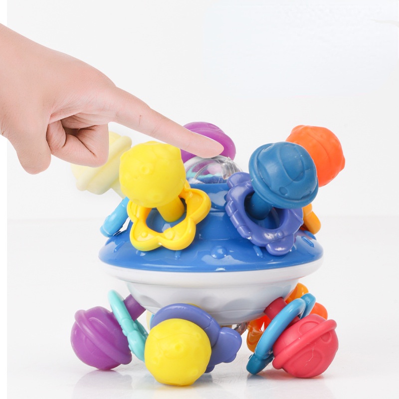 Puzzle Bayi Baru Mainan Menyenangkan Luar Angkasa UFO Baby Grasp Training Tangan Grasp Bola Mainan Hadiah