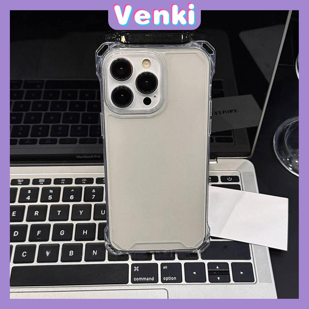 VENKI - Untuk iPhone 11 Case Polos Case Empat Sudut Lanyard Shockproof Protector dengan Lanyard Gelang Bening Akrilik Kompatibel dengan iPhone 14 Pro Max 13 Pro Max iPhone 12 Pro Max XR