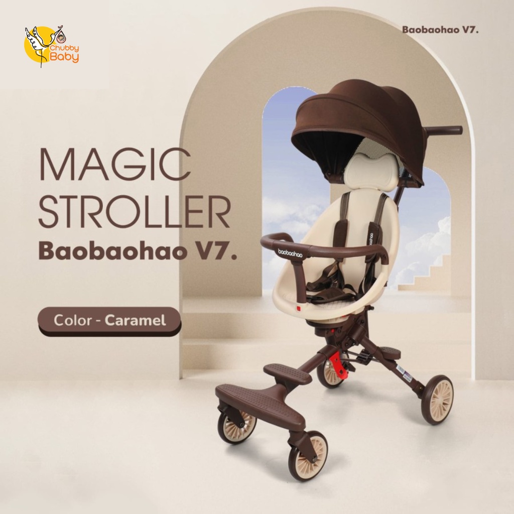 Baobaohao - Magic Stroller V7 Caramel | Stroller 360°