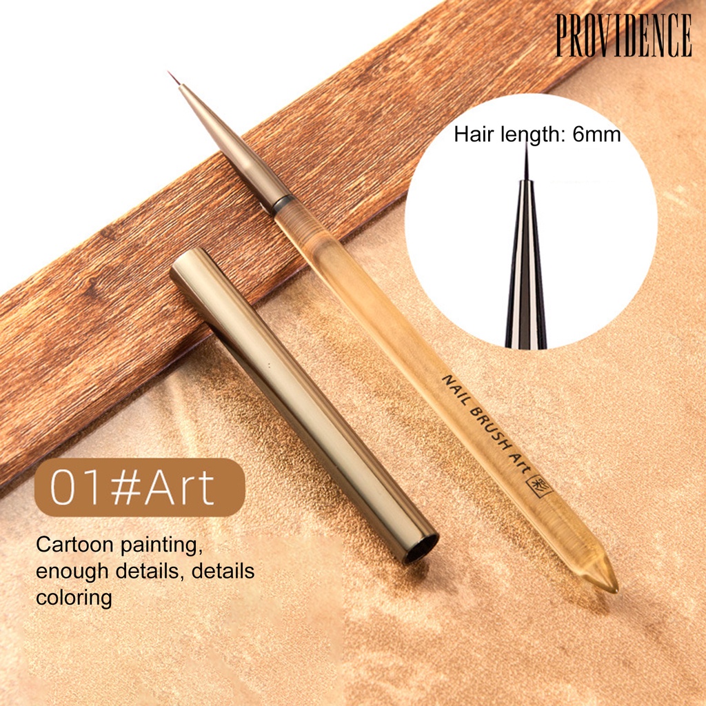 Providence Nail Art Stripes Lines Brushs Dengan Bulu Nilon DIY Lukisan Bunga Brush Drawing Pen Dotting Alat Manicure Tool