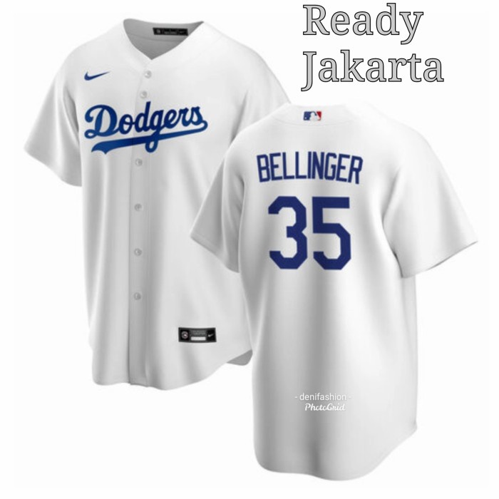 JERSEY MLB BAJU BASEBALL NIKE DODGERS BELLINGER PUTIH ORIGINAL ASLI