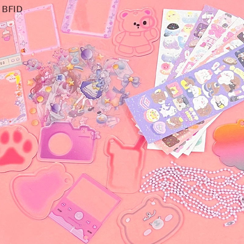 [BFID] 1set Full Set Bucket Stiker Kawaii Kpop Journal Tools Set Pinset Rantai Disc Decor Stiker Stiker Lucu Anak Gift Box Diary Dekorasi [ID]