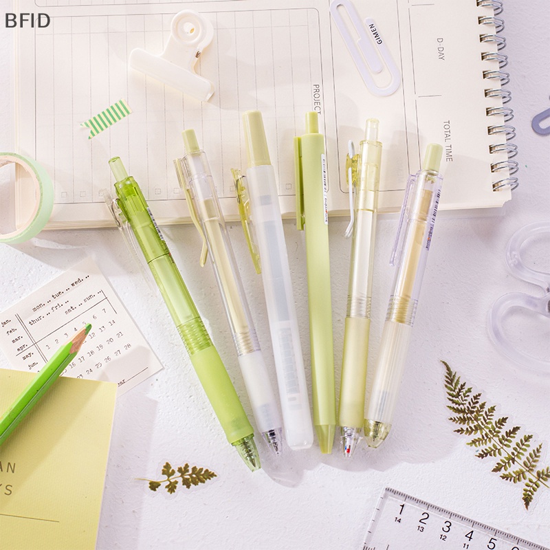 [BFID] 6-pack Press Gel Pen Warna Set Tinggi Siswa Sekolah Wrig Pen Set Perlengkapan Alat Tulis [ID]