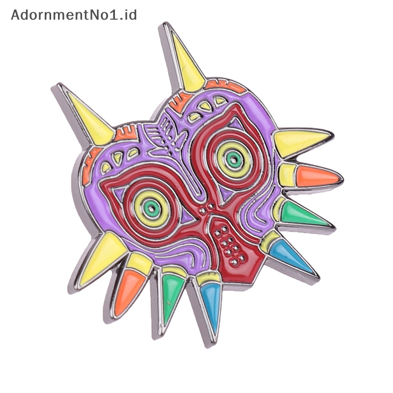 [AdornmentNo1] The Legends of Zelda bros majora 's topeng permainan logam Enamel Lapel pin Anime Cosplay aksesoris perhiasan hadiah ulang tahun anak