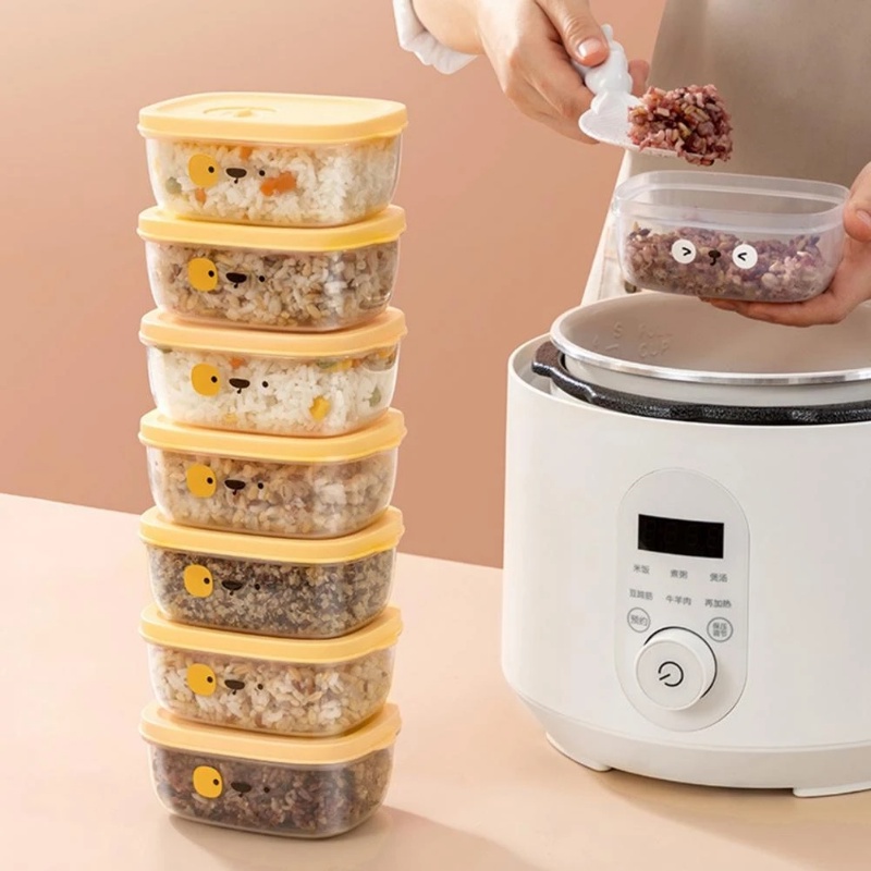 Mini Refrigerator Fresh Keeping Food Storage Box/ Coarse Grains Rice Subpackage Box/ Microwave Heating Special Lunch Box