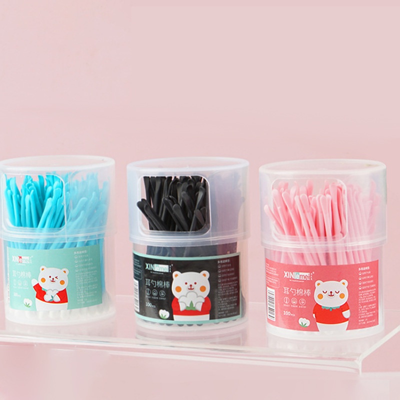 MMM Korek Kuping Super Lembut Isi 100 PCS Cotton Bud 2in1 Pembersih Telinga 2 Sisi Untuk  Dewasa Anak Murah Import