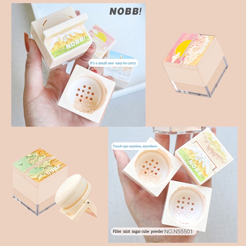 ★ BB ★ NOBB！Filter Soft Fog Small Cube Sugar Loose Powder Light Translucent Powder - 4 Colours