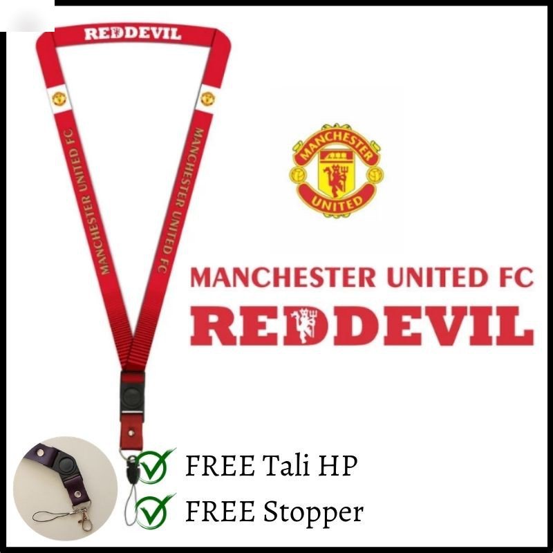 

Tali Lanyard Custom FC Manchester United / Custom Lanyard Tali Gantungan Kunci HP POD ID Card