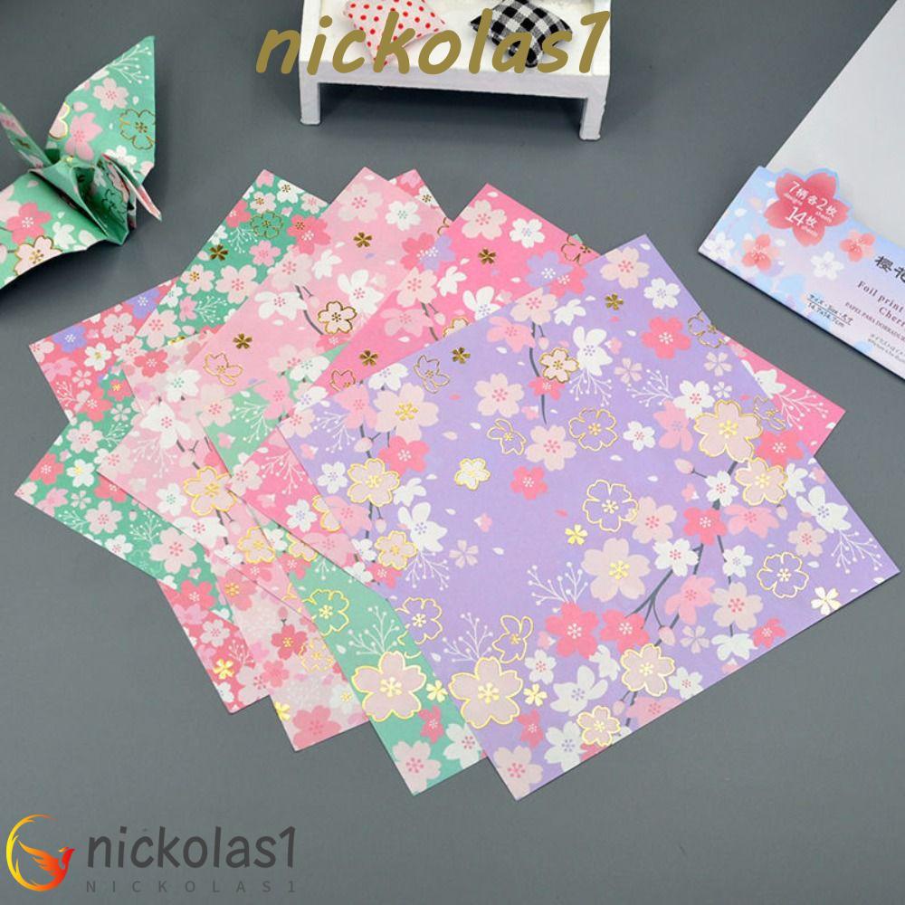 NICKOLAS1 Origami paper Pink Kerajinan Tangan Cherry Blossom Scrapbook Kertas-Potong Kreativitas Latihan Craft paper