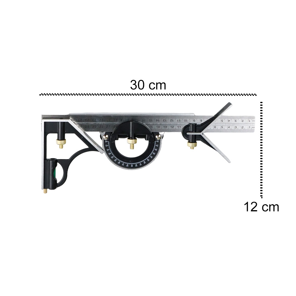 3 in 1 Penggaris Multifungsi Adjustable Angle 30cm - 991857