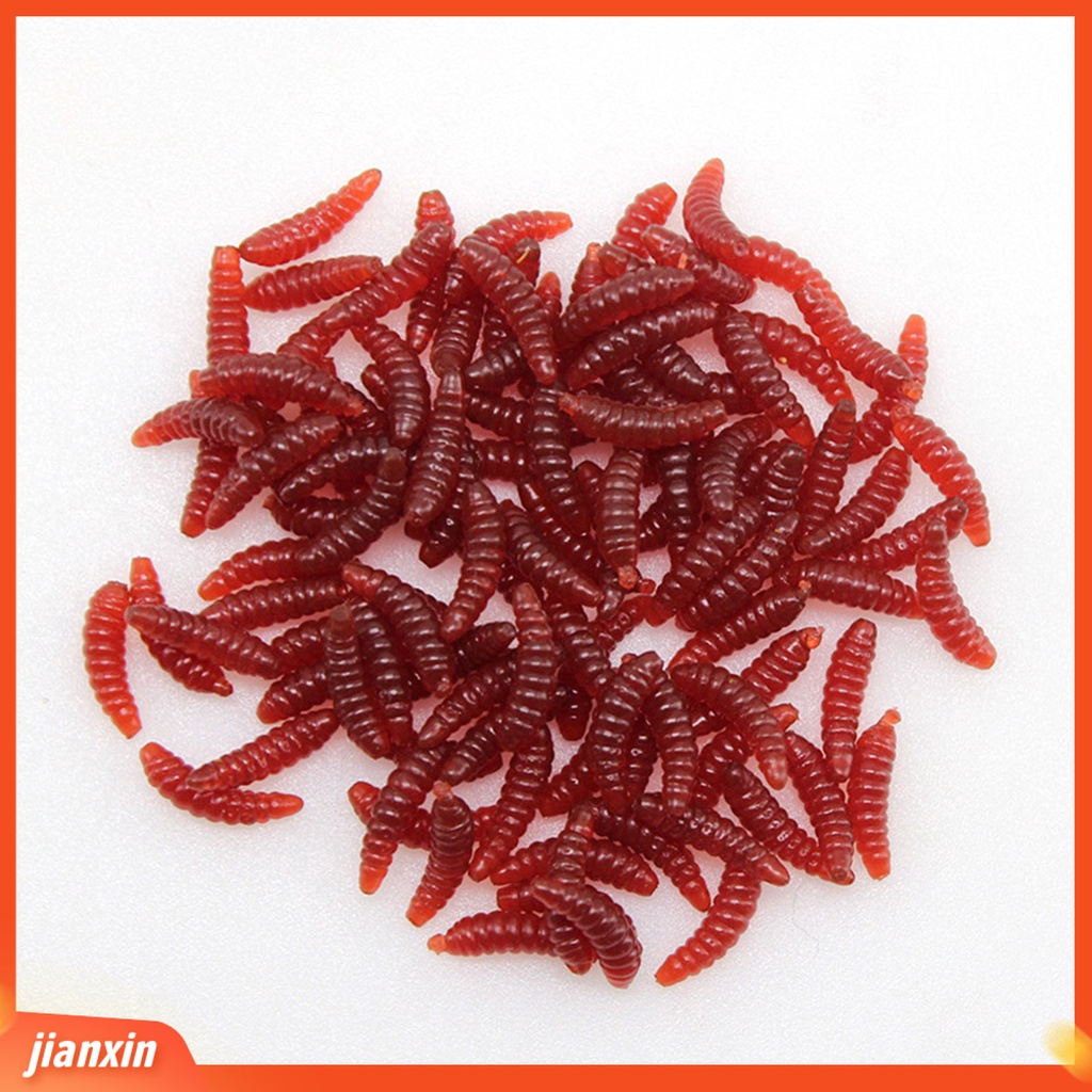 (In Stock) 50Pcs Umpan Umpan Pancing Cacing Manusia Hidup Buatan Maggots Tackle Aksesoris