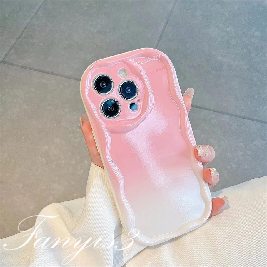 Compatible For IPhone 14 13 12 11 Pro Max X XR Xs Max 8 7 6s Plus SE 2020 Kompatibel Untuk Warna Gradien Penyembuhan Gelombang Casing Ponsel TPU Silicon Lembut Cover Pelindung