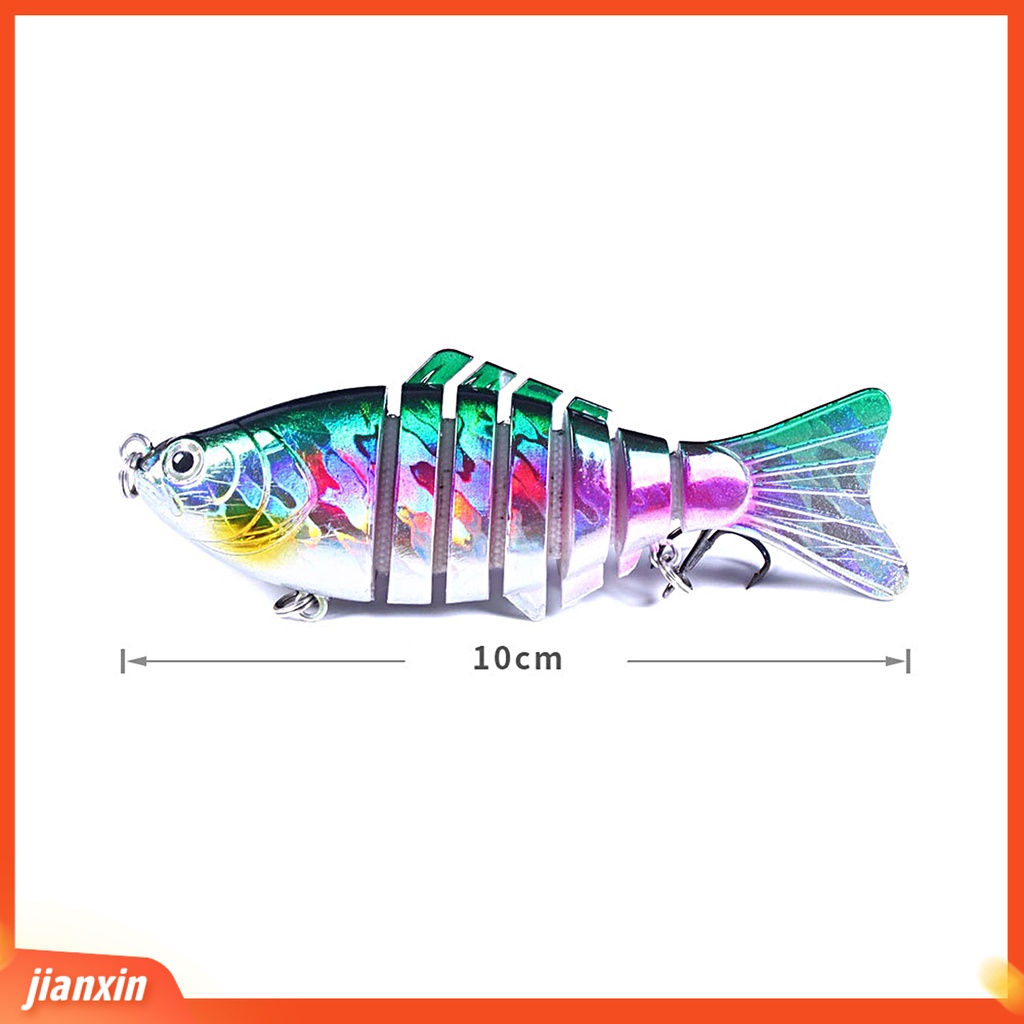 (In Stock) 10cm /15.6g 7bagian Umpan Lure Hook Fish Tackle Tenggelam Wobblers Renang Umpan Pancing Perlengkapan Memancing