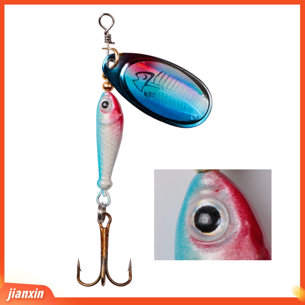 (In Stock) 9g /7cm Umpan Pancing Bentuk Hidup Tahan Air Rotary Payet Treble Hook Reusable Angling Stainless Tajam Hook Spinner Umpan Perlengkapan Memancing