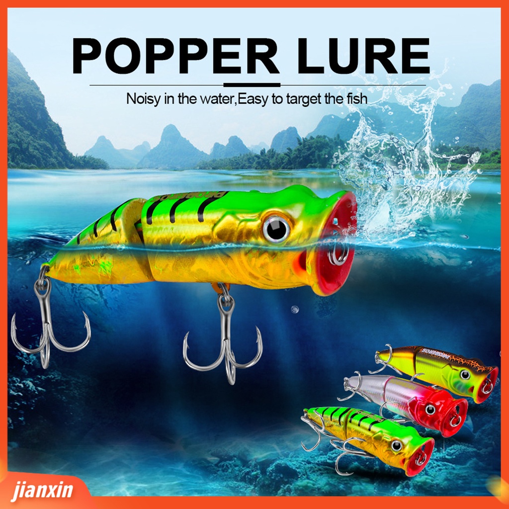 (In Stock) 7.3cm /11.5g Umpan Umpan 3D Simulasi Fisheye Menggoda Treble Hook Mengambang Gelombang Air Panjat Umpan Memancing Luar Ruangan
