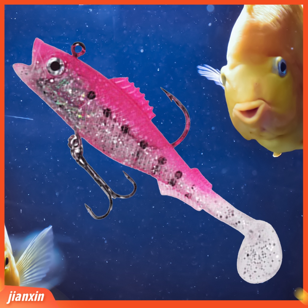 (In Stock) 10Pcs /Set 9cm 14g T-Shaped Tail Fishing Lure Kait Tajam Silikon Mulut Besar Popper Memancing Umpan Topwater Untuk Outdoor