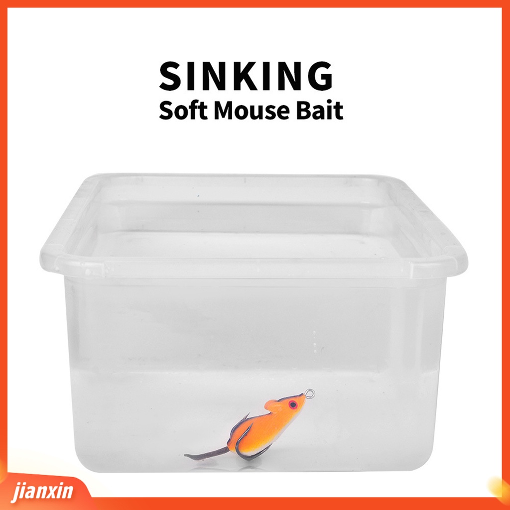 (In Stock) 5cm 9g Silikon Umpan Tikus Fleksibel Tajam Kait Umpan Tikus Dengan Kait Ganda Aksesori Memancing