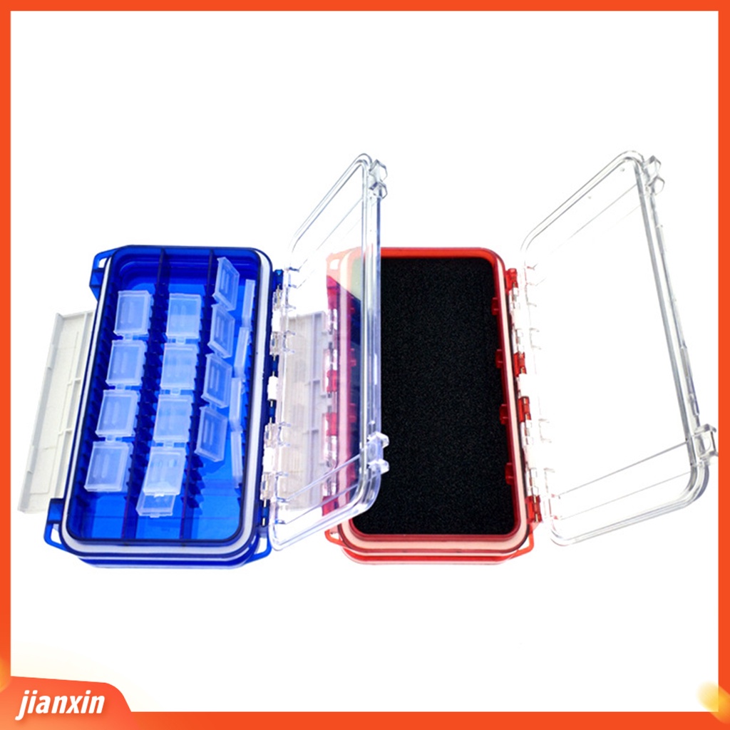 (In Stock) Fishing Tackle Box Dua Sisi Aksesoris Pancing Bahan Plastik Multifungsi Lure Case Untuk Memancing