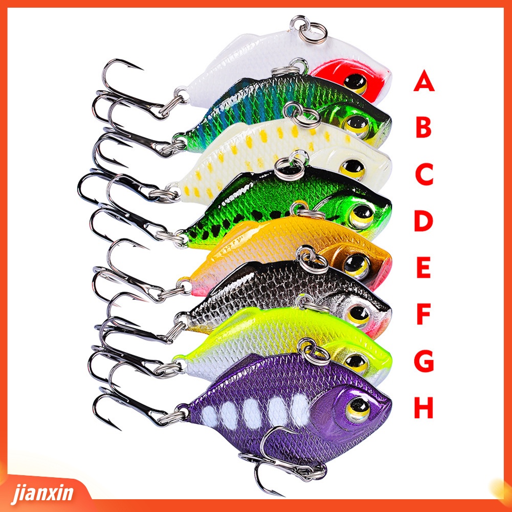 (In Stock) 4.5cm Umpan Ikan Simulasi Plastik Alat Pancing Umpan Keras Dengan Kait Treble