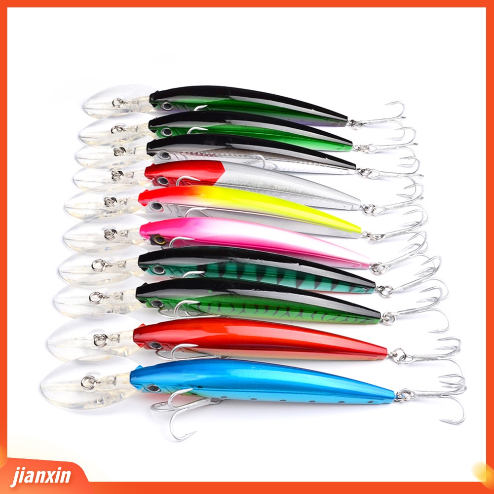 (In Stock) Ikan Kecil Buatan Hard Lure Jig Fishing Bait Tackle Dengan Dua Kait Alat