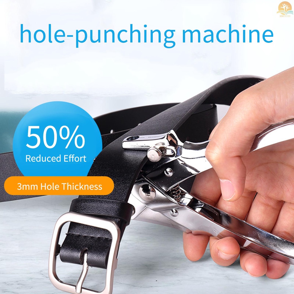 In Stock KW-trio Handheld DIY One-Hole Punch Single Hole Puncher All Metal Pemotong Kertas50% Mengurangi Usaha Untuk Kantor Rumah Sekolah Siswa Kapasitas 30lembar Untuk Pengikat Notebook Cra