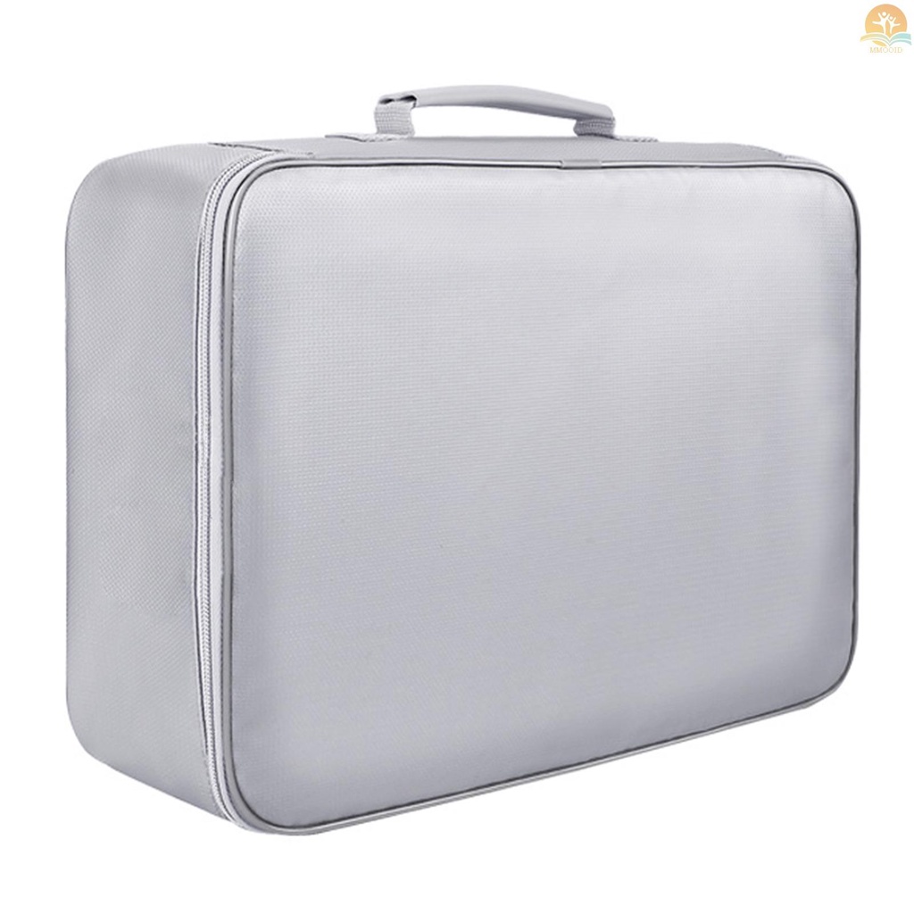 In Stock Tas Dokumen Tahan Api Dengan Penutup Resleting Tahan Api &amp; Air Money Bag Storage Pouch Organizer Case Rumah Kantor Travel Safe Bag Untuk Dokumen File Uang Kartu Passpo