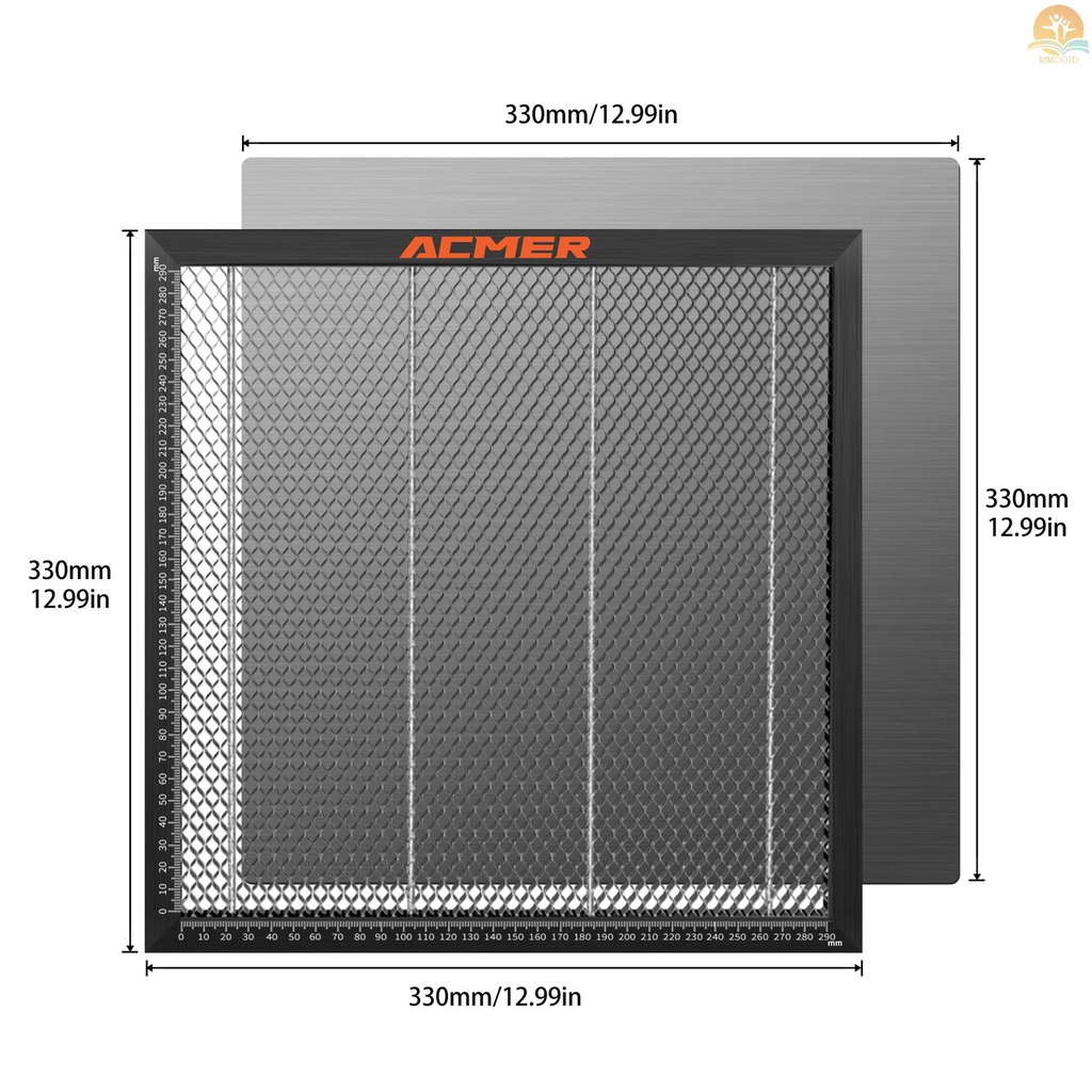 In Stock TEVOUP ACMER-E10 Laser Cutting Honeycomb Working Table Board Platform Panel Baja 330x330mm Untuk Mesin Pemotong Pengukir Laser CO2 Atau Dioda Kompatibel Dengan NEJE/XTOOL/ORT