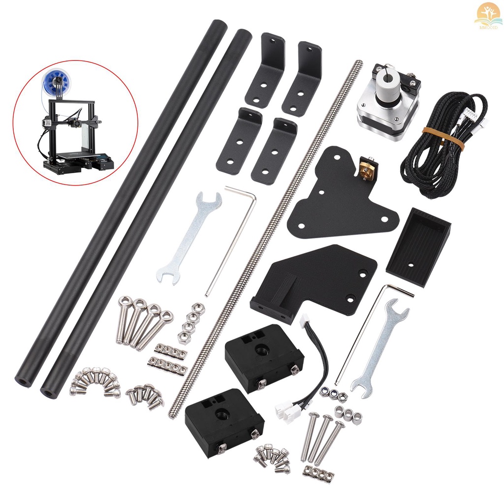 In Stock Aksesoris Printer 3D Ender-3 Dual Z Axis Leading Screw Rod Upgrade Kit &amp; Tongkat Pendukung Set Pull Rod Kit Reinforce Anti-Shaking Untuk Creality Ender-3