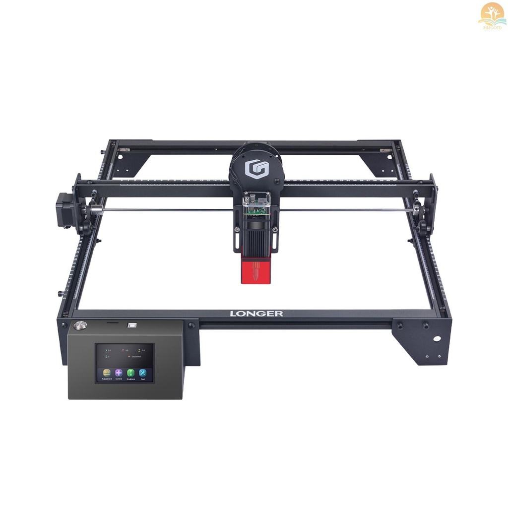 In Stock Lebih Panjang Ray5 10W Laser Engraver Dengan Area Ukiran 400x400mm 3.5 ''Touchscreen 32-bit Motherboard Dukungan App WIFI USB Data Kartu TF 0.06 * 0.06mm Laser Spot DIY Laser Mark