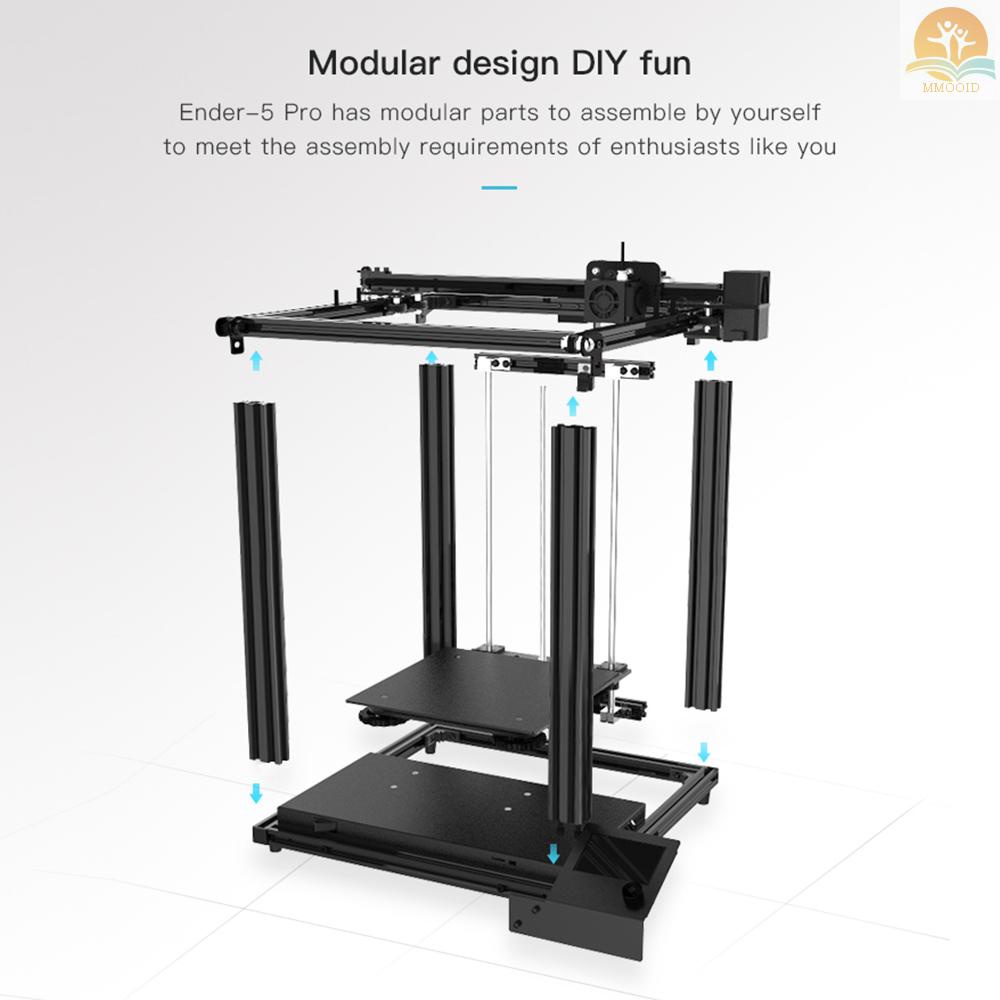 In Stock Creality 3D Presisi Tinggi Ender-5 Pro 3D Printer DIY Kit Dengan Upgrade Silent Motherboard PTFE Tubing Metal Extruder 220*20*300mm Build Volume Resume Printing Dengan 8GB TF