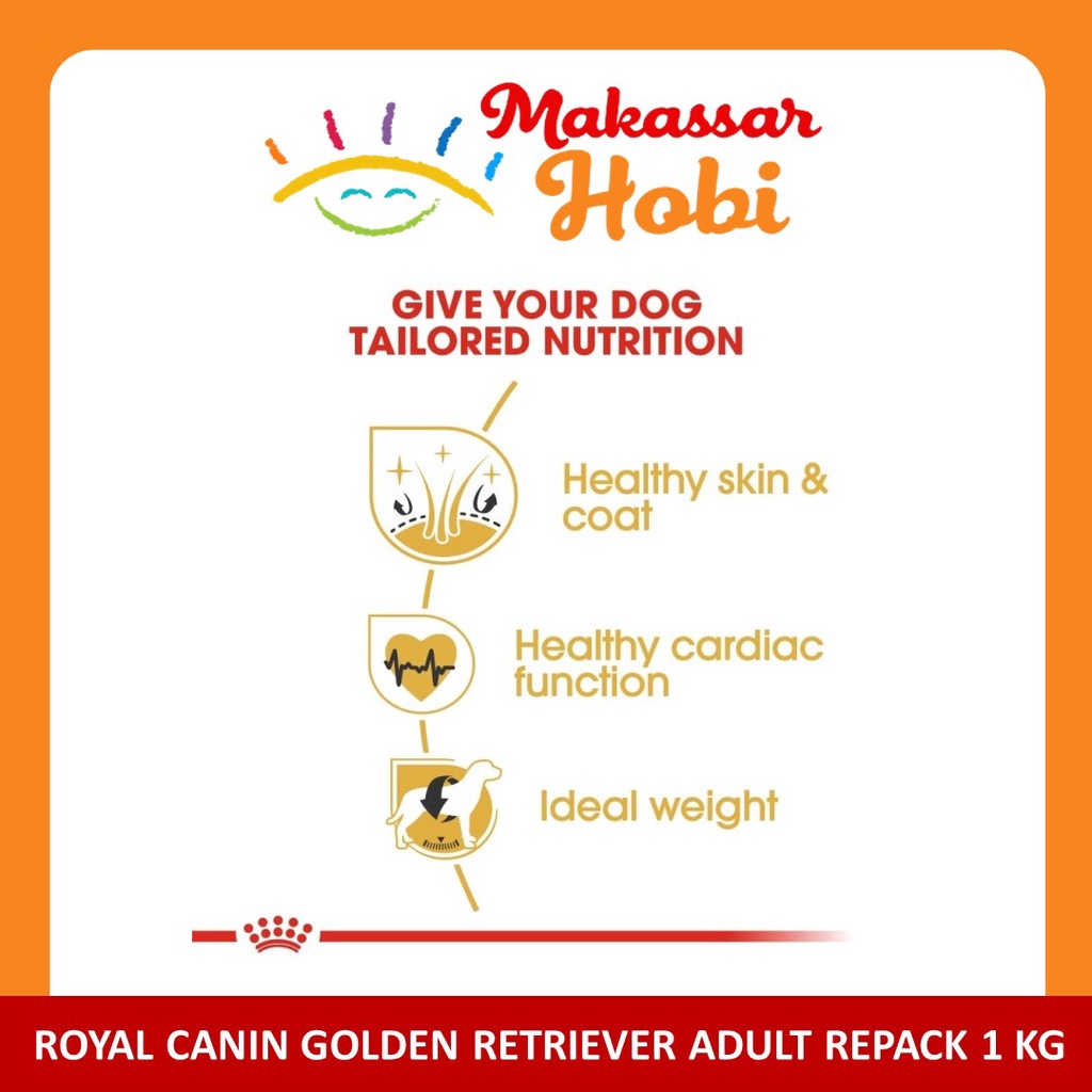 Royal Canin Golden Retriever Adult Repack 1kg RC Makanan Anjing Dewasa
