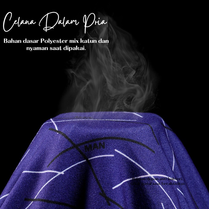 Celana Dalam Boxer Pria Anti Bakteri Premium Underwear Motif Stripe