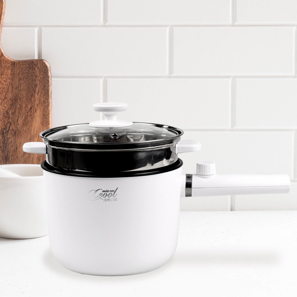 Ceool Panci Listrik Pot Electric Cooker 1.5L with Steamer - AJL-10B-1