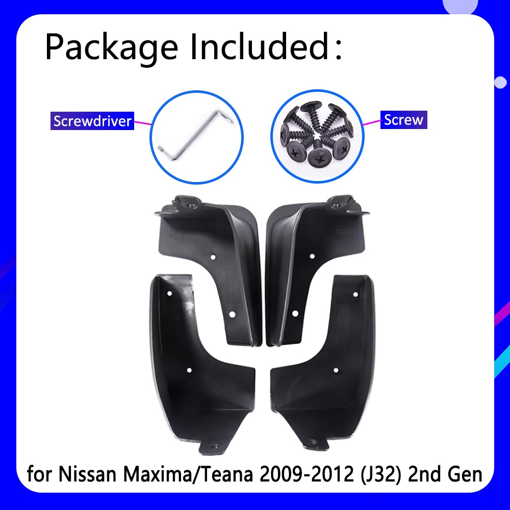 Mudguards Cocok Untuk Nissan Maxima Teana 2009~2012 J32 2010 2011aksesoris Mobil Mudflap Fender Auto Replacement Parts