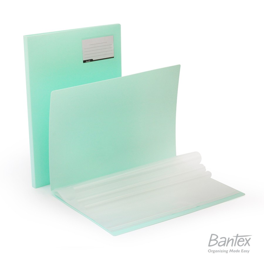 

[Artomas] Bantex Display Book Clear Holder Folio Pastel Color Cool Aqua