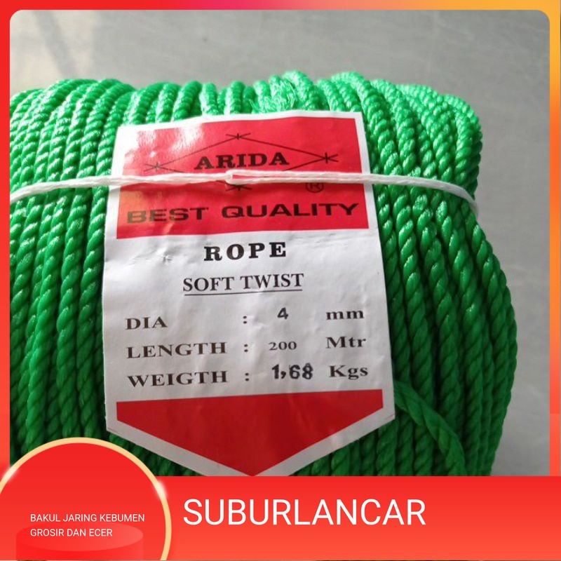 Tambang tampar ARIDA 4mm 200m Tambang Tali Tampar Tali jaring