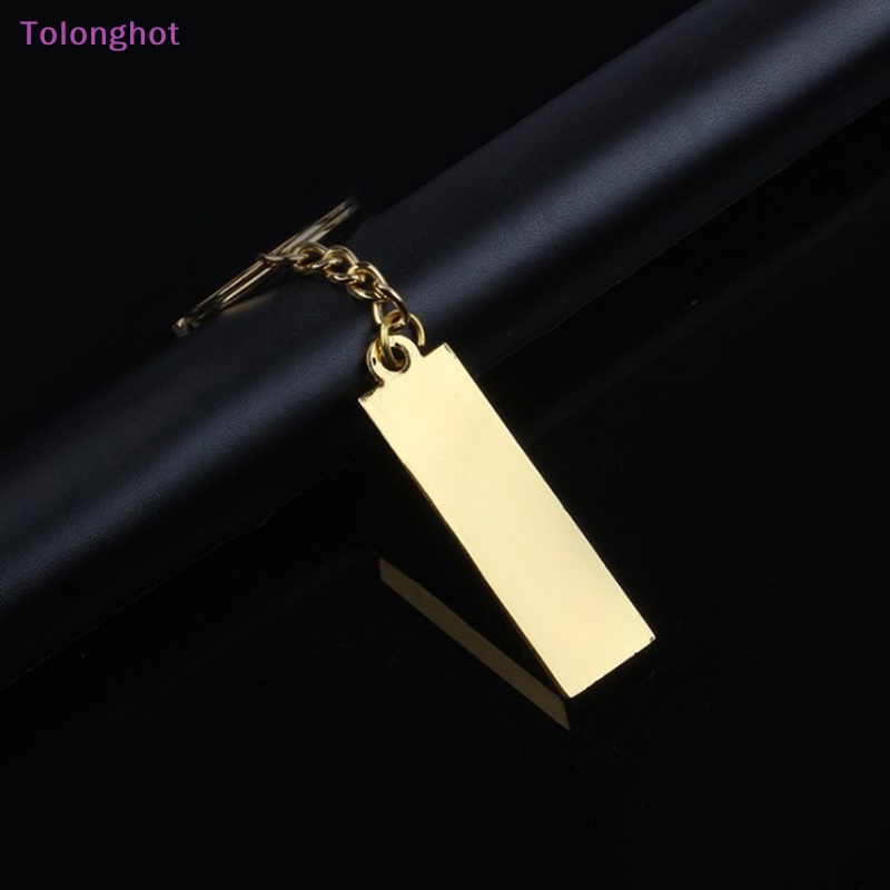 Tolonghot&gt; Fashion Logam Imitasi Ingot Batangan Gantungan Kunci Keyring Keyfob Wanita Handbag Ch Pendant Metal Key Rings Aksesori well