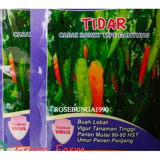 isi 10 Biji Benih New Cabe Tidar Tahan Virus Cap Candi Saudara dr Viral  -Kemasan REPACK f1