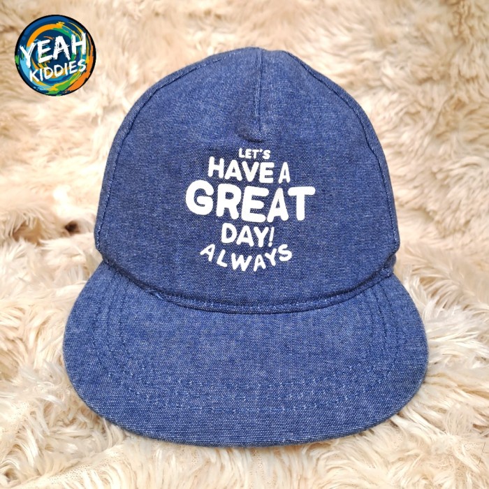 TOPI H M BABY KIDS BOY GIRL ANAK BAYI COWOK LAKI LAKI CEWEK PEREMPUAN SIZE 6 9 BULAN BIRU