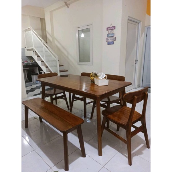Promo meja makan cantik kayu jati