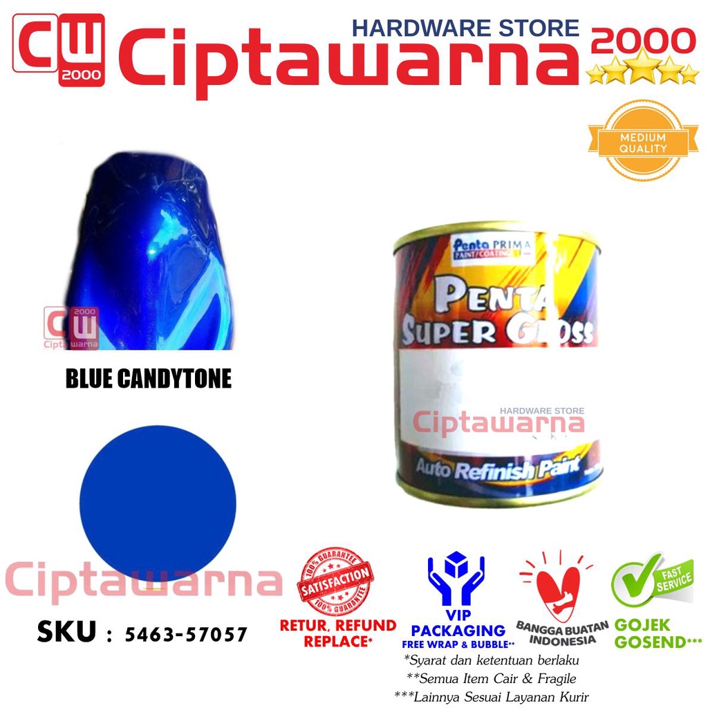 Cat Penta Super Gloss Blue Biru Candy Candytone 200 Gram - CWK
