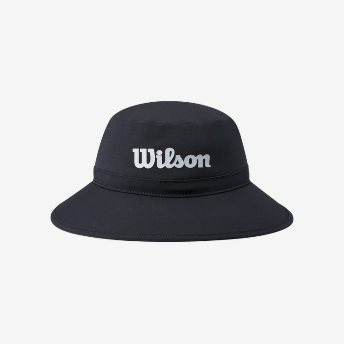TOPI GOLF WILSON BUCKET HAT DRY HAT BLACK ORIGINAL