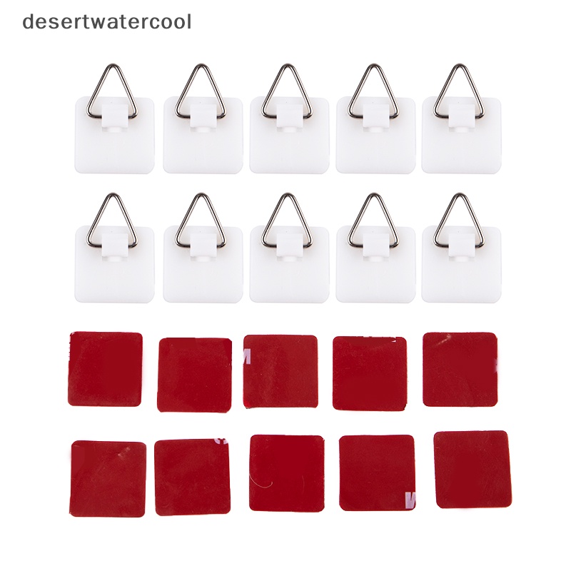 Deid 10Pcs Gantungan Plat Perekat Tak Terlihat Gambar Dinding Vertikal Holder Art Decor Martijn