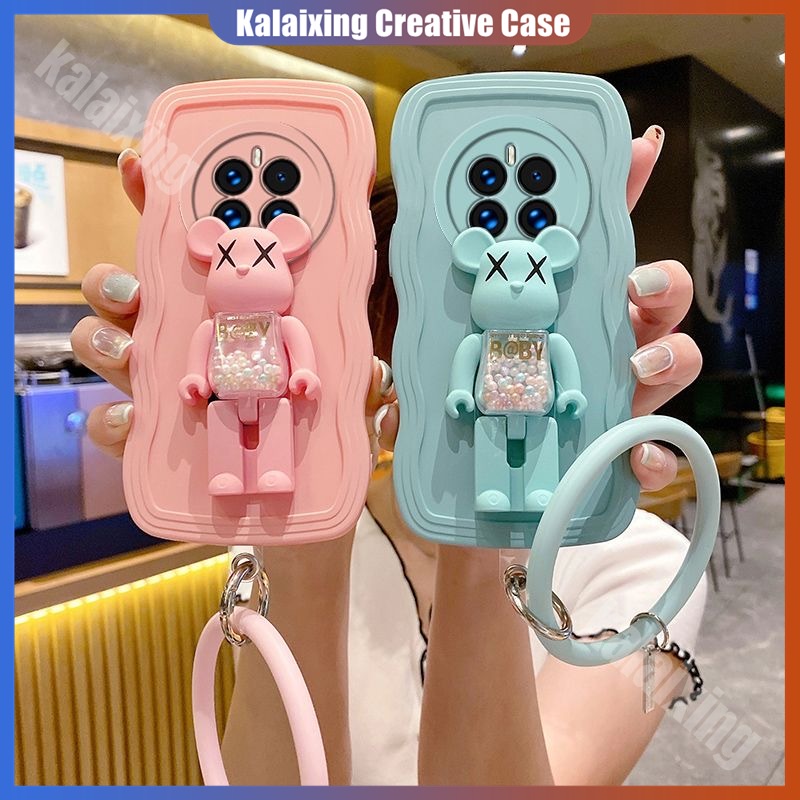 Dengan Casing Ponsel KAWS Holder 3D Untuk Huawei Nova 5T Y92019 Nova Y61 Y90 P Smart P40lite Casing Tahan Jatuh Back Cover