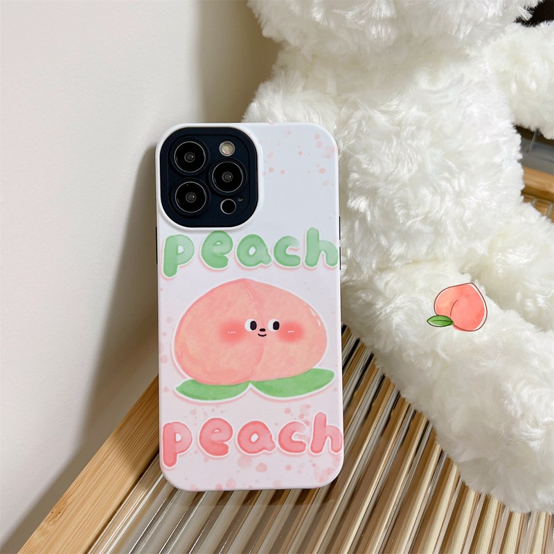 Cute Avocado Peach Hard Plastic Case HP iP iPhone 12 13 14 Pro Max 11 FTD Casing Apple