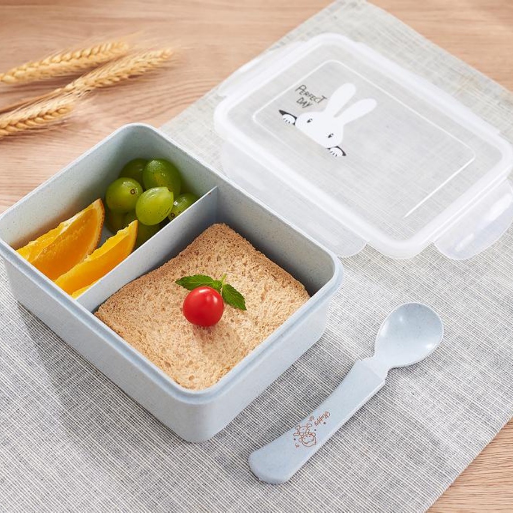 Either.Id - Kotak Tempat Makan / Lunch Box / Bpa Free / PP Jerami Gandum / Bento Set / Tepak makan anak  / tempat makan anak/ souvenir ulta / souvenir ulang tahun