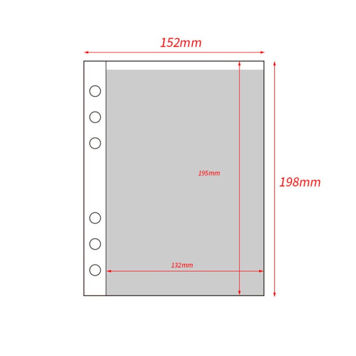 

[DD] 10 Lembar--Binder Sleeve Photocard A5 Inner Sleeve Photocard Postcard - 1grid