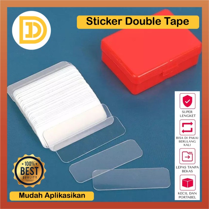 

Double Tape Mini Dua Sisi Stiker Perekat Super Kuat Reusable Serbaguna