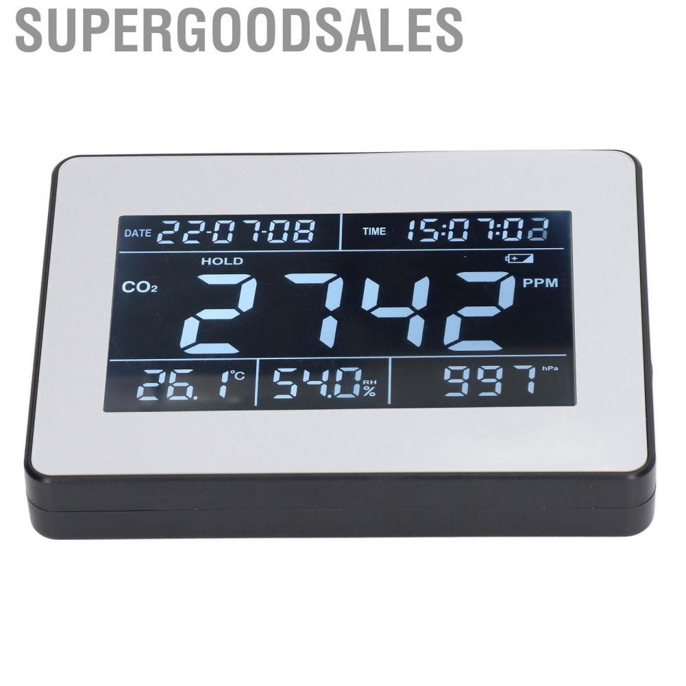 Supergoodsales CO2  Indoor -Quality Detector With Humidity Temperature Time Display